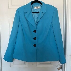 Jones Studio Blue Button Up Blazer